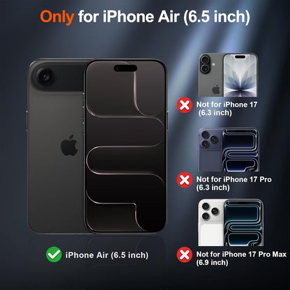 Magnetic for Iphone Air Case (Compatible with Magsafe)(Military Grade Drop Protection) Slim Translucent Matte Shockproof with Anti-Fingerprint Phone Cover for 17 Air 2025,Black